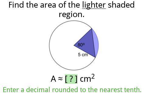 Find the area of the lighter shaded region.