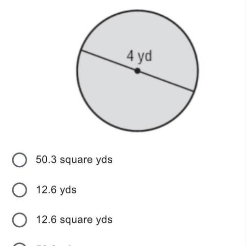 You can’t see the question but it says “Find the area of the given circle. Use the pi key and round