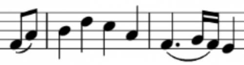 Identify the range of the given melody in half steps.