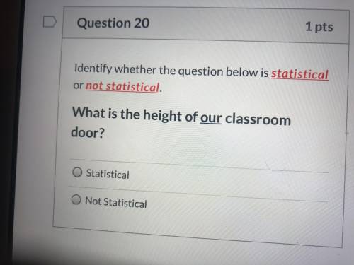 What is the height of our classroom door is it a statistical or non statistical question