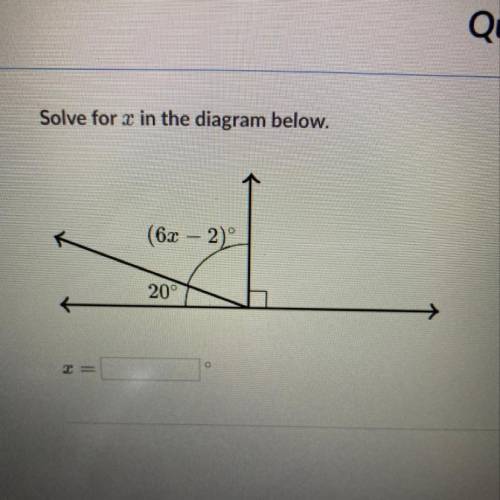 Solve for x in the diagram in the pic.. hurry!