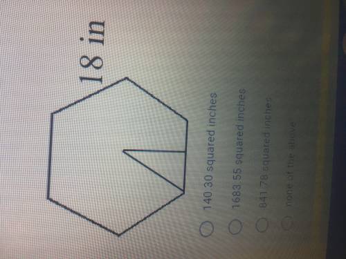 What’s the area of the regular polygon picture below