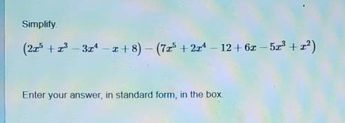Enter your answer. in standard form, in the box.