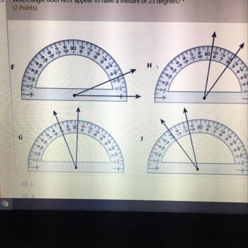 Which angle does not appear to have a measure of 23 degrees?