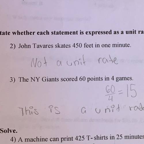 I need to know which one is a u it rate. How and why u got that answer