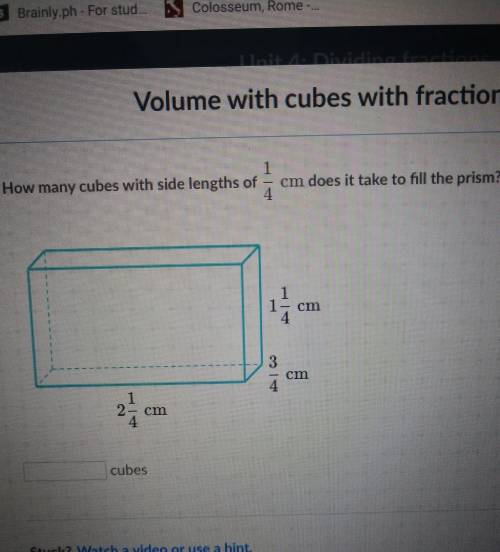 How many cubes with side lengths of 5 cm does it take to fill the prism?