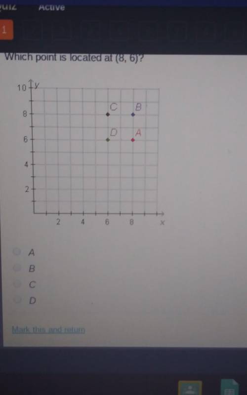 Which point is located at 8,3