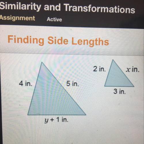 These two figures are the image and pre-image of a dilation. Find the lengths of the missing side