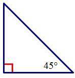 Analyze the diagram below and complete the instructions that follow. Find cos 45 degree a. 1/2 b. 2/