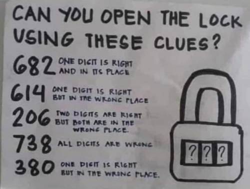 Can you open the lock using these clues?