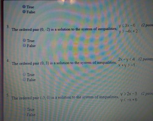 95 POINTS! PLEASE HELP  See picture for true or false math problems. Solve all please