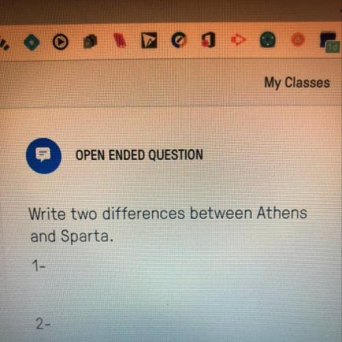 Two differences between Athens and Sparta.