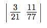 Why the value of the following determinant is = 0Select the appropriate responseA) Because primary d