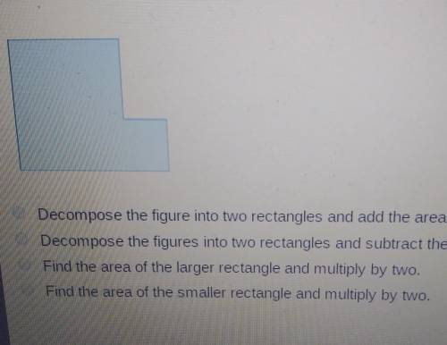 Which method can be used to find the area of the composite shape