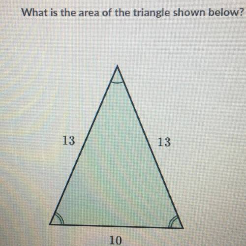 What is the area of the triangle shown below?