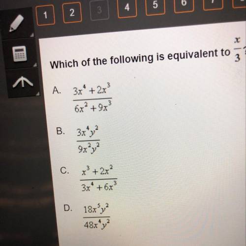 Which of the following is equivalent to x/3?
