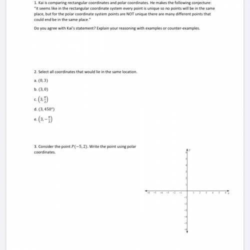 Answers for questions #1-3