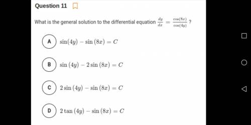 I've been having trouble with this Differential Equation. After I integrated, none of the answer cho