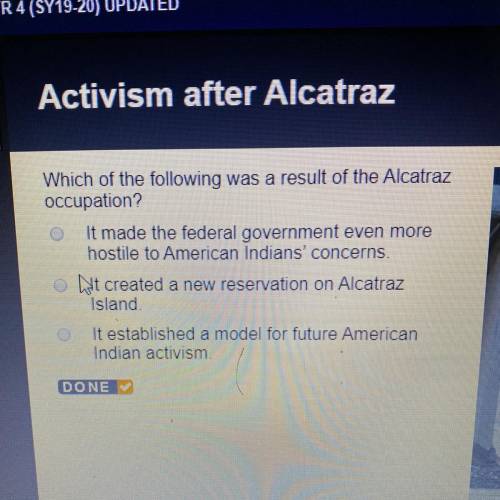 Which of the following was a result of the Alcatraz occupation