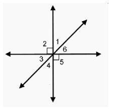 Which choice includes two pairs of adjacent angles from the coordinate plane? A: Angle 1 and Angle 4