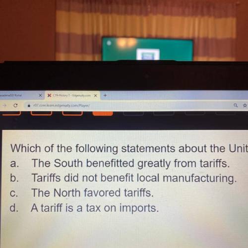 Which statement of the US in 1861 is false?