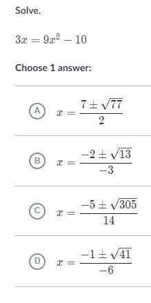 Solve this quadratic equation