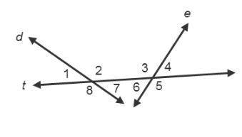 Which angle is an alternate exterior angle to ∠8? ∠3 ∠4 ∠5 ∠6