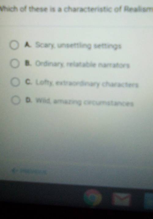 Which of these is a characteristic of realism