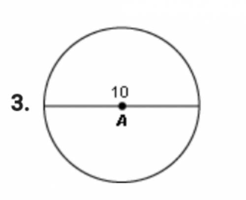 Find the circumference of a circle. Geometry