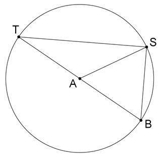 15. Identify the diameter of circle A. Possible Answers: __ A: AB  __ B: AS __ C: BT __ D: TS Please