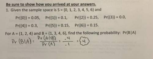 Can someone check if this is right? simple probability but i am unsure if my answer