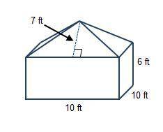 The composite solid was formed by joining a square pyramid and a rectangular prism. What is the surf