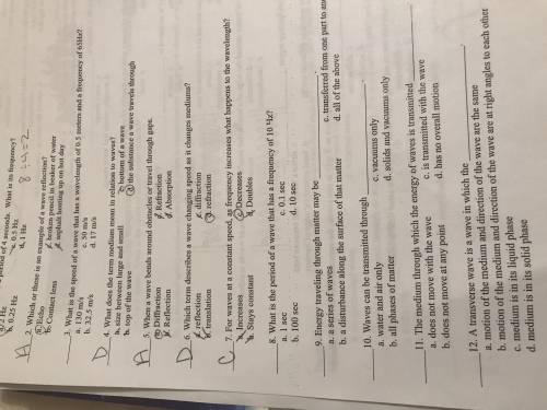 Can you please help me answer these ?