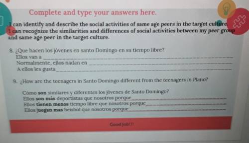 Need someone to answer these Spanish questions