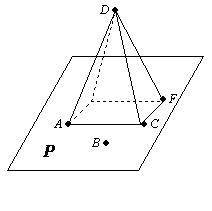 In the figure below, points A, B, C, and F lie on plane P. State the postulate that can be used to s
