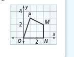 TASK 3 Copy the graph at the right. On the same set of axes, graph the image of MNOP for a dilation
