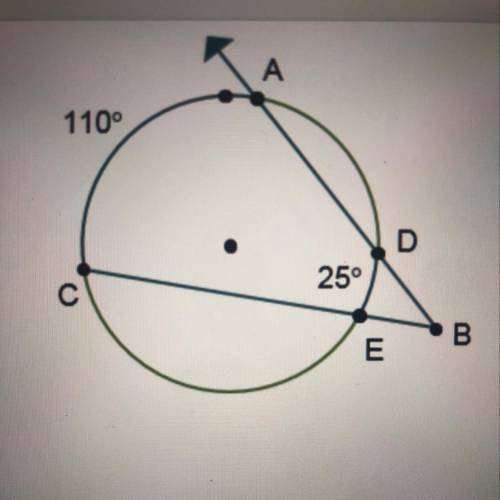 What is the measure of angle ABC? O42.5° 067.5° O85° O135°