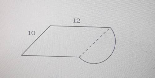 Find the Perimeter of the figure below, composed of a parallelogram and onesemicircle. Rounded to th