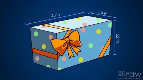 3: Determine how much wrapping paper is necessary for this present by calculating the surface area.