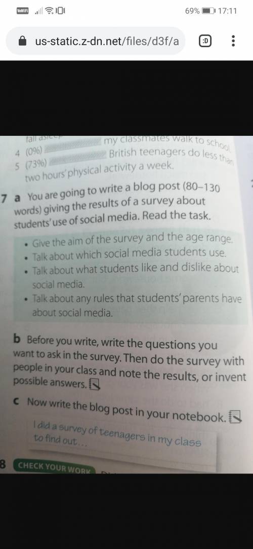 Hi, could you write me a blog post giving the results of a survey about students' use of social medi
