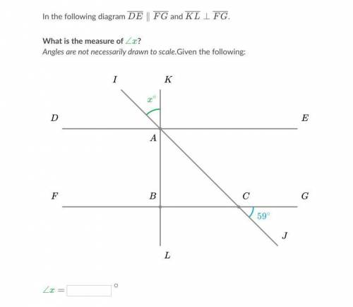 What is the measure of angle x??