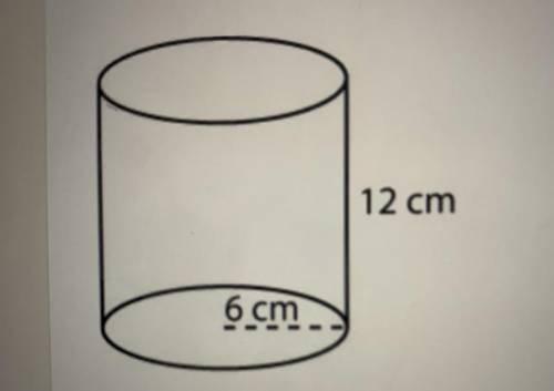 What is the volume of the figure ?  A.1357.2cm  B.226.2cm  C.2,714.3cm  D.452.4cm
