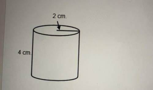 What is the volume of the figure ?  A.25.1cm  B.50.3cm C.100.5cm D.201.1cm