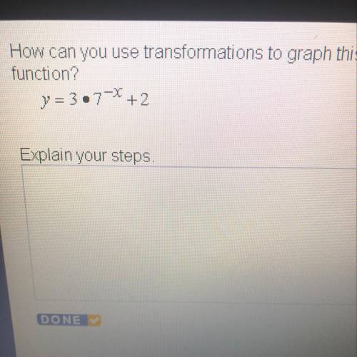 How can you use transformations to graph this function?