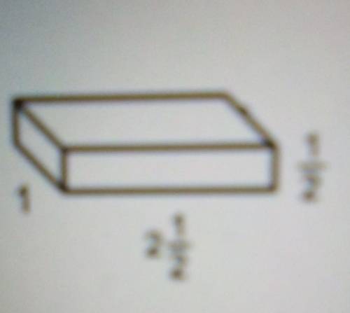 Calculate the volume of the prism by first finding the total number of half unit cubes that will fil
