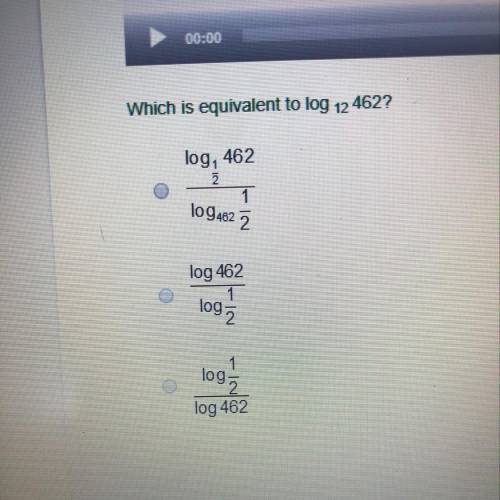 Which is equivalent to log 12 462?