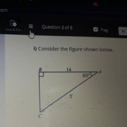 Find the value of the x