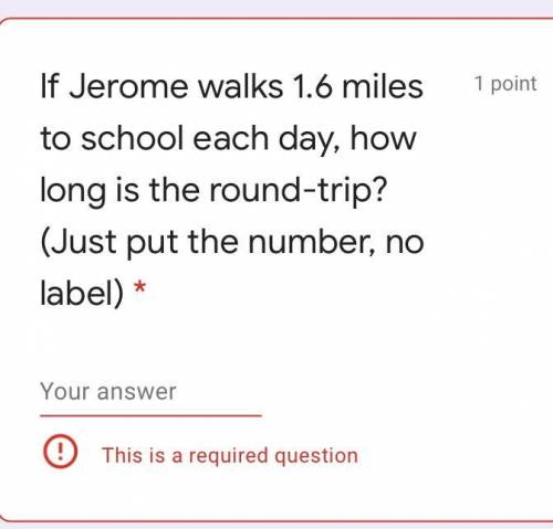 Wouldn’t it just be 2.56 miles?