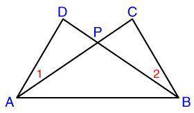 PLZ I NEED ANSWERS NOW Complete the proof. Given: 1 = 2 AP = BP Prove: APD=BPC
