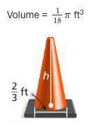 Find the missing dimension of the cone.